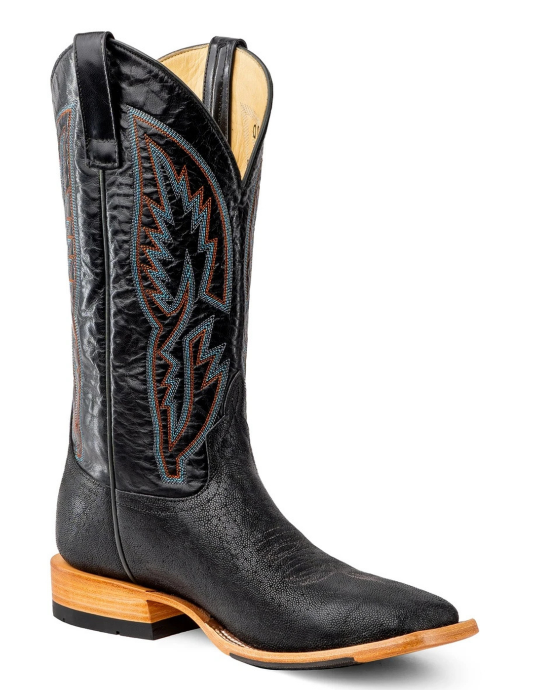 Horse Power Mens Black Polished Elephant Boots