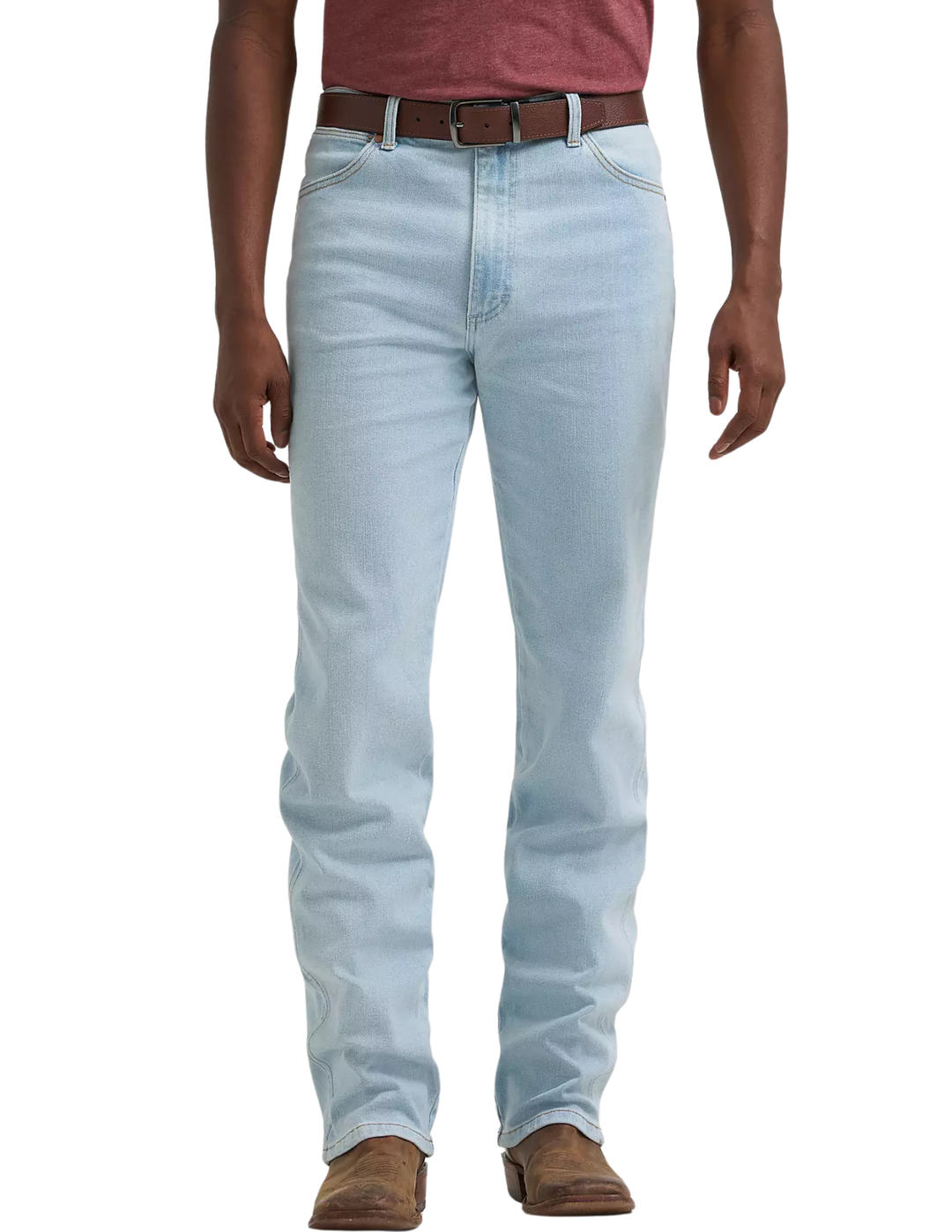 Wrangler Mens Light Wash Tough Light Slim Fit  Jeans
