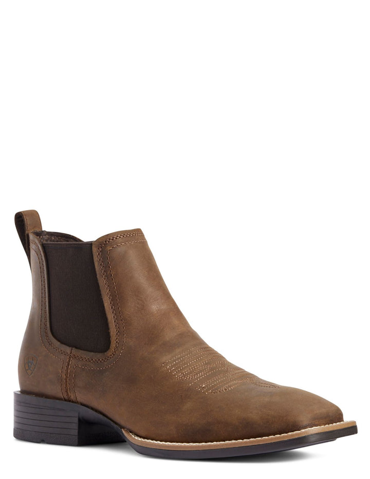 Ariat Mens Booker Chelsea Wide Square Toe Western Boots