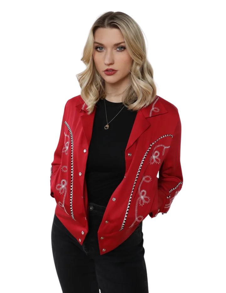H Bar C Womens Red Bolero Jacket