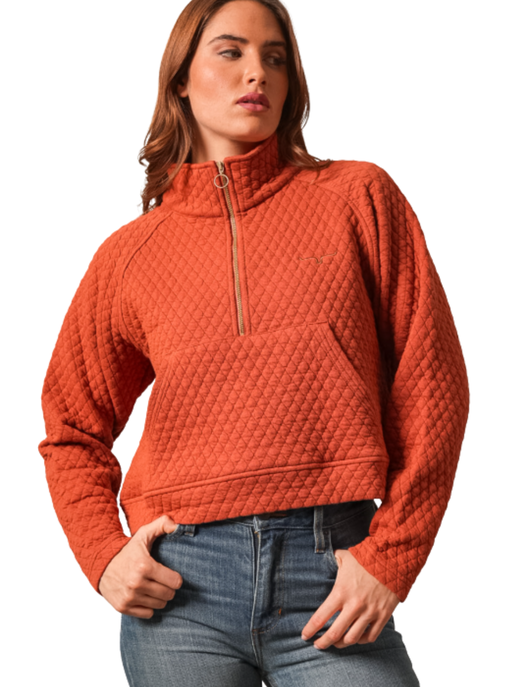 Kimes Ranch Rita Burnt Red 1/2 Zip Jacket