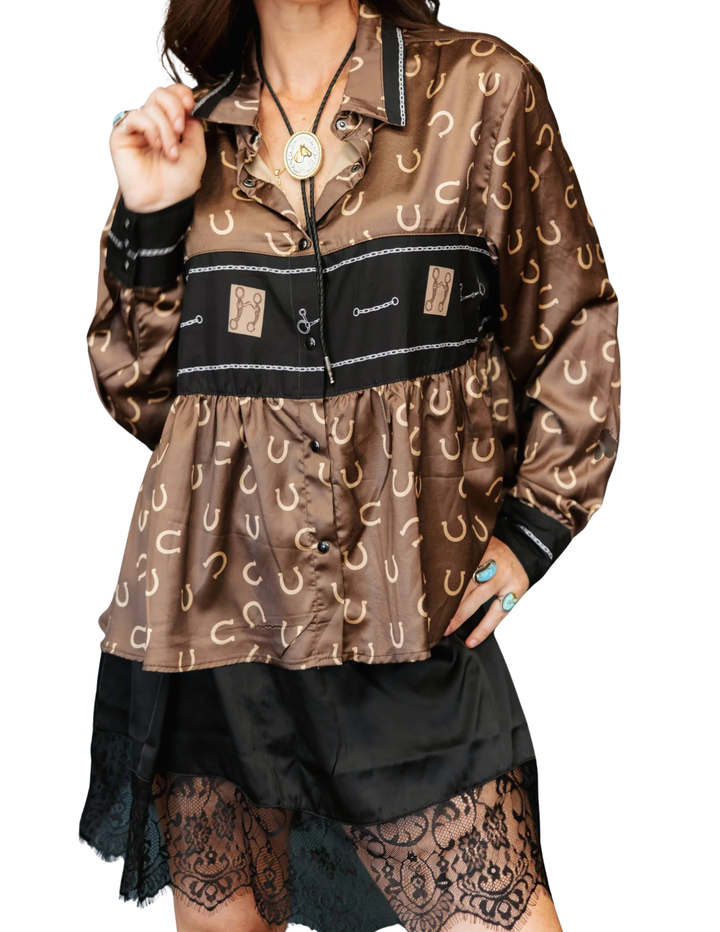 2 Fly Co. Womens A Bit Lucky Top