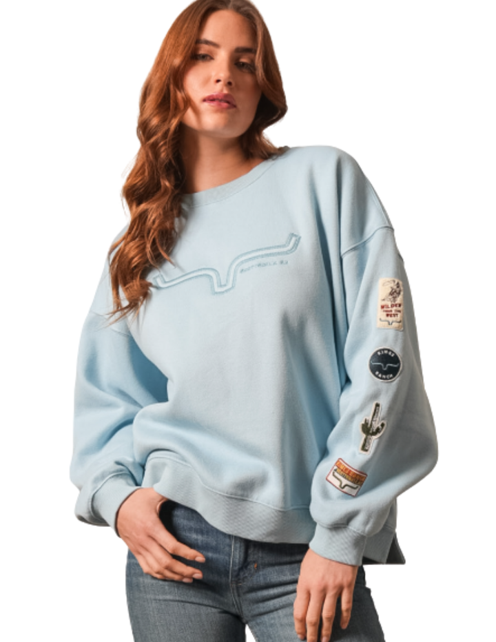 Kimes Ranch Womens Saguaro Ranch Blue Sweatshirt