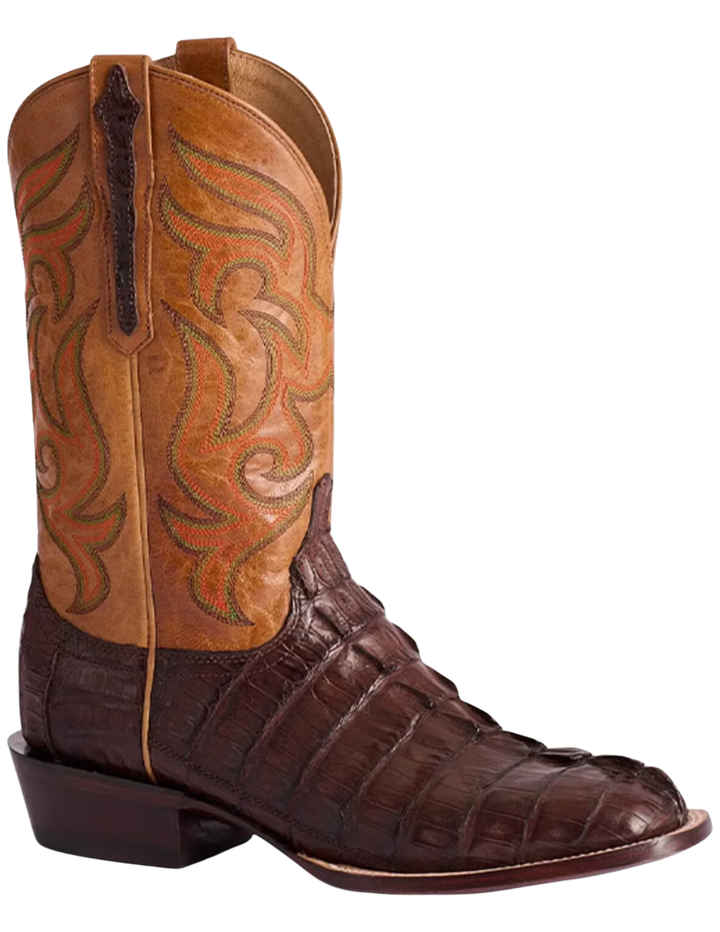Lucchese Mens Chocolate Hendrik Exotic Caiman Boots