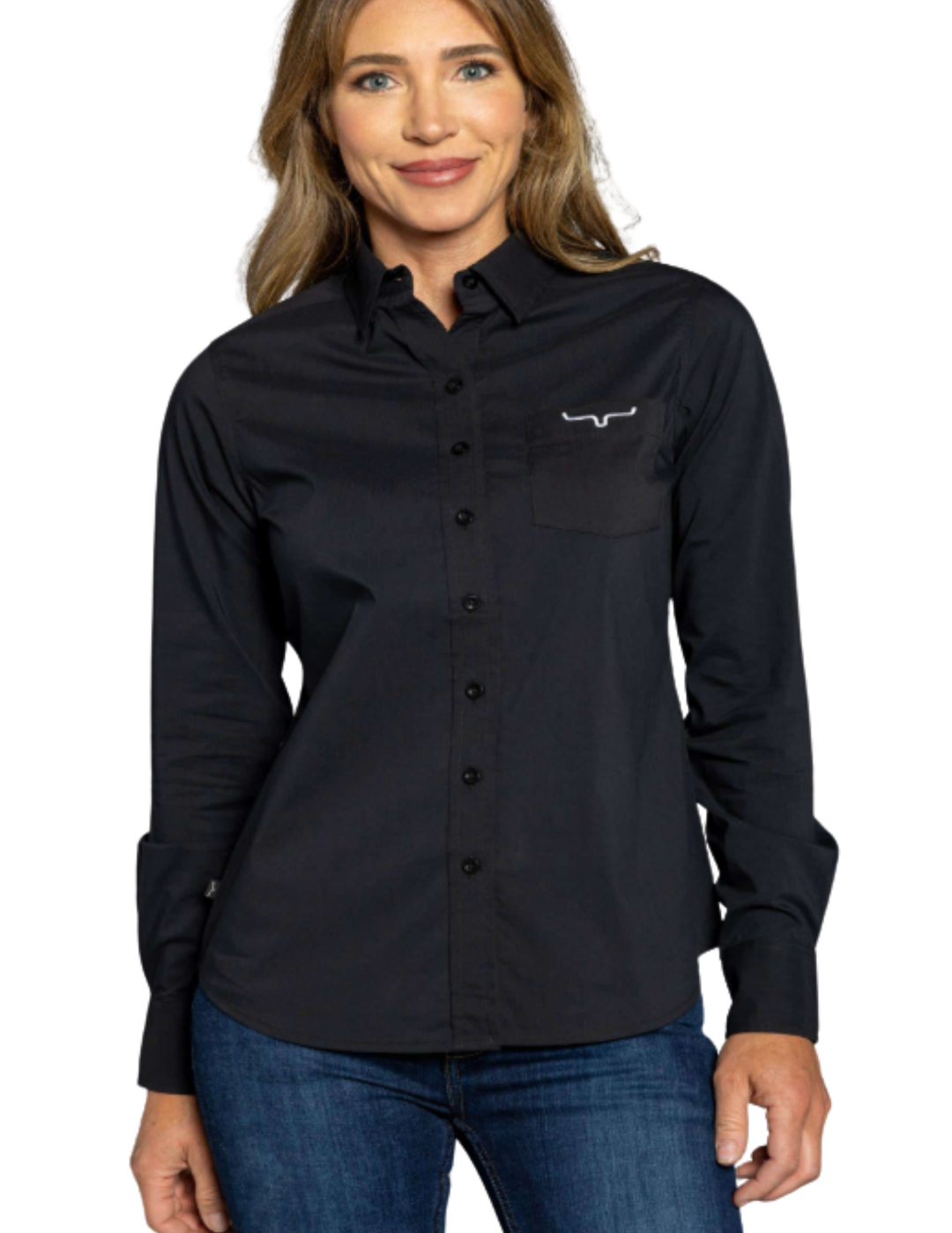 Kimes Ranch Woomens Black KR Team Long Sleeve Shirt