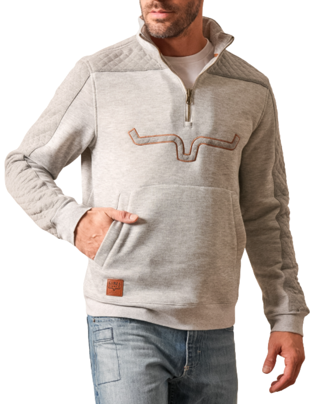 Kimes Ranch Mens Grey Canfield 1/4 Zip Jacket