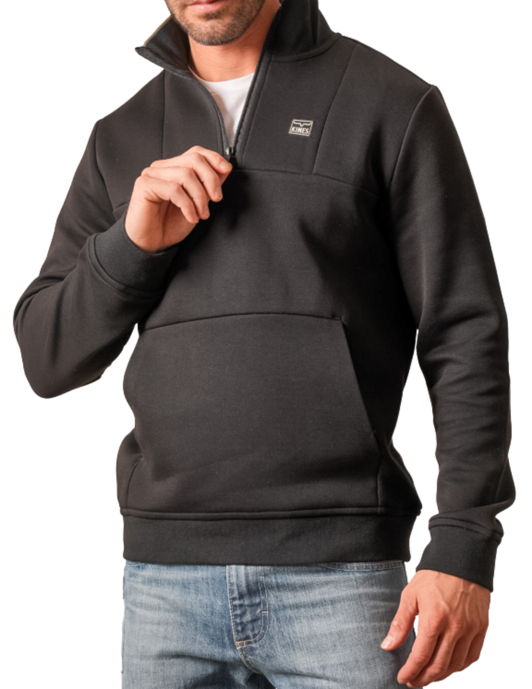Kimes Ranch Mens Balck Doncast 1/4 Zip Jacket