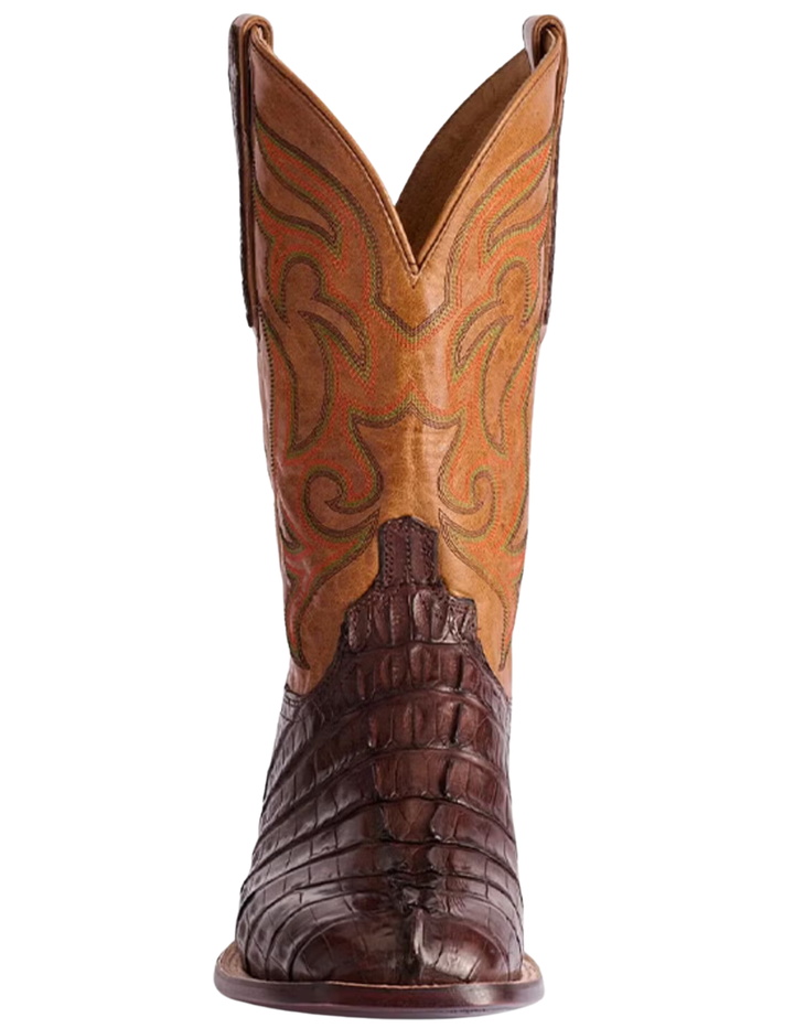 Lucchese Mens Chocolate Hendrik Exotic Caiman Boots