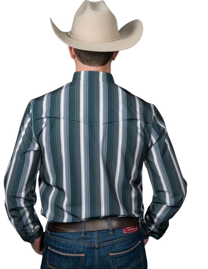 Ferrell Mens The Tristan Black Long Sleeve Pearl Snap Shirt
