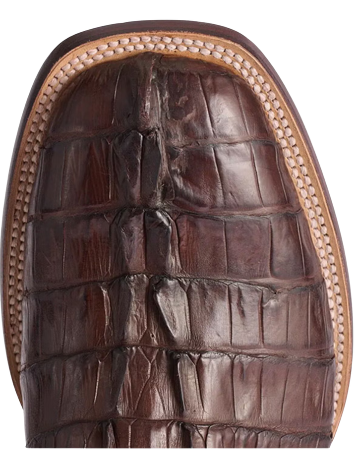 Lucchese Mens Chocolate Hendrik Exotic Caiman Boots