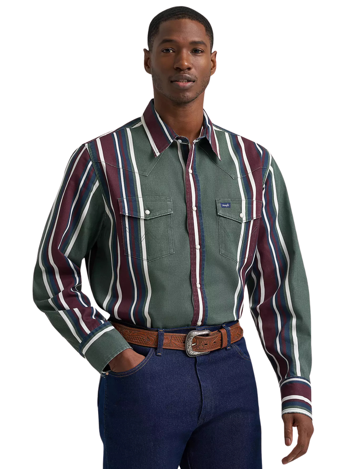 Wrangler Mens Brushpopper Long Sleeve Shirt
