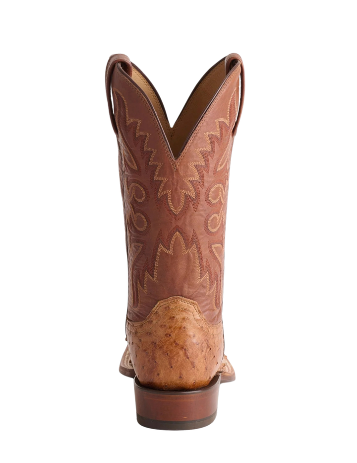 Lucchese Mens Harmon Barnwood Tan Ostrich Boots