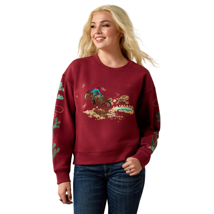 Ariat Womens Burnt Russet Riata Sweatshirt