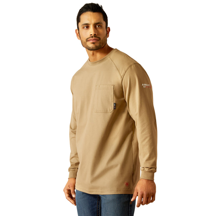 Ariat Mens FR Khaki Long Sleeve Shirt