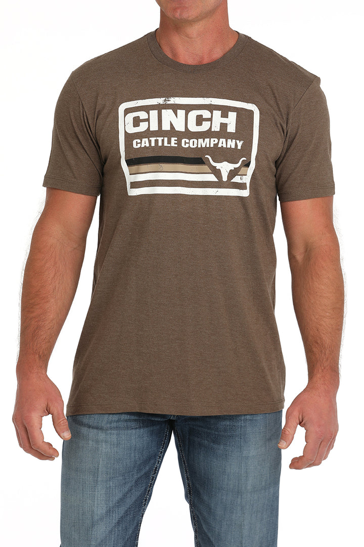 Cinch Mens Brown Logo T-Shirt