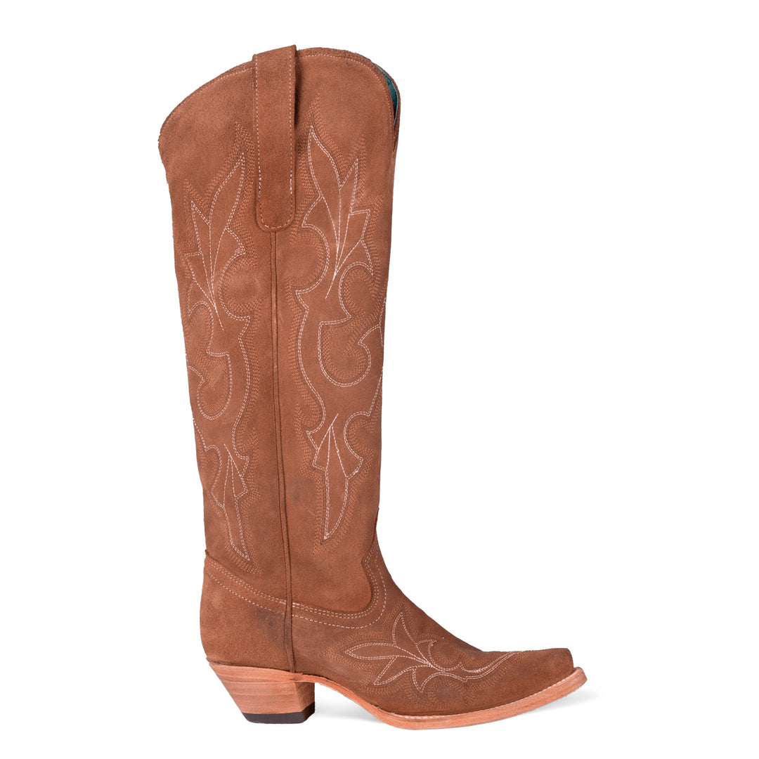 Corral Womens Sand Suede Embroidery Tall Top Boots