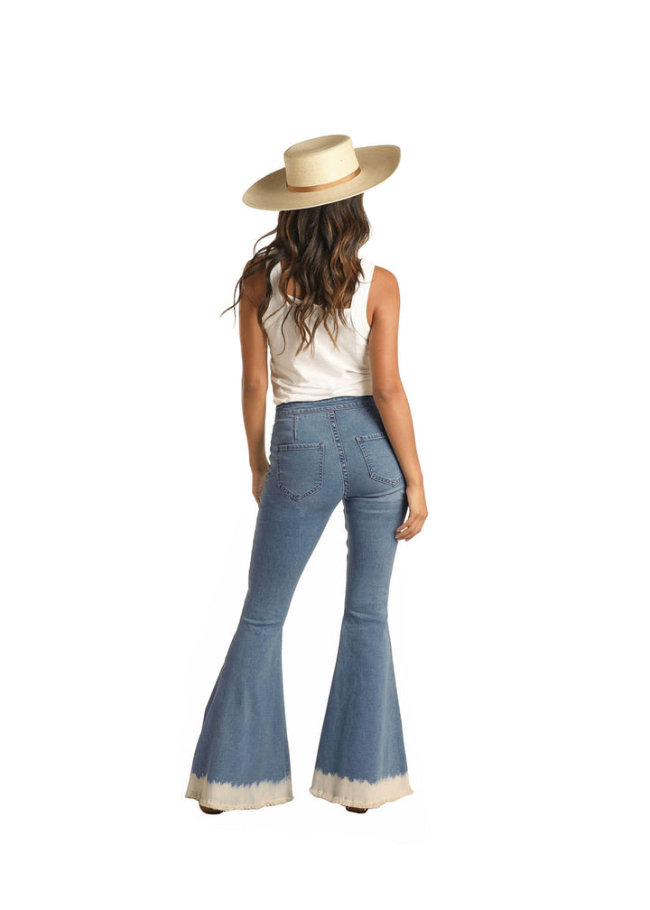 Panhandle Slim Womens Bleached Bell Bottoms Jeans