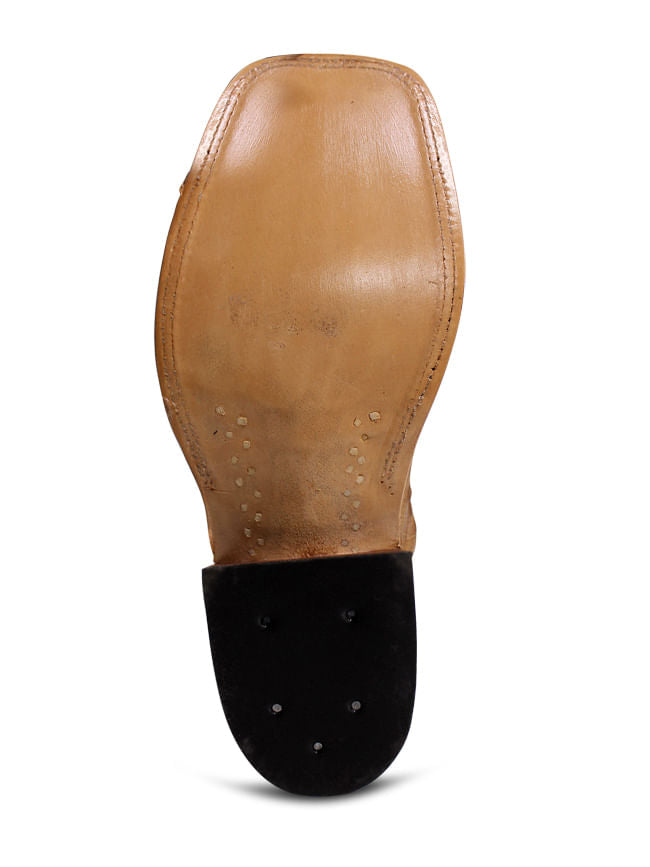 Anderson Bean Mens Umber Bruciato Blue Sinsation Ostrich Full Quill Ostrich Boots