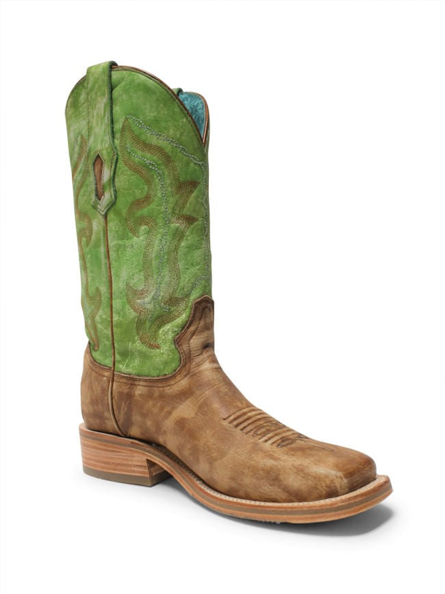 Ladies Corral Sand Green Embroidery Top Boots