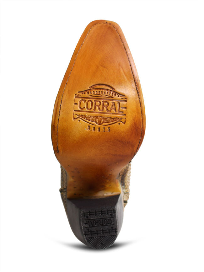 Corral Womens Nude Full Python Boots