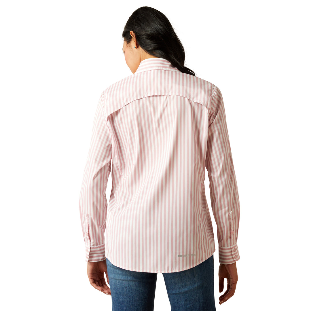 Ariat Womens Pink Stripe VentTEK Stretch Shirt