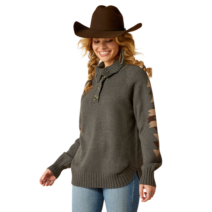 Ariat Womens Madison Heather Grey Sweater