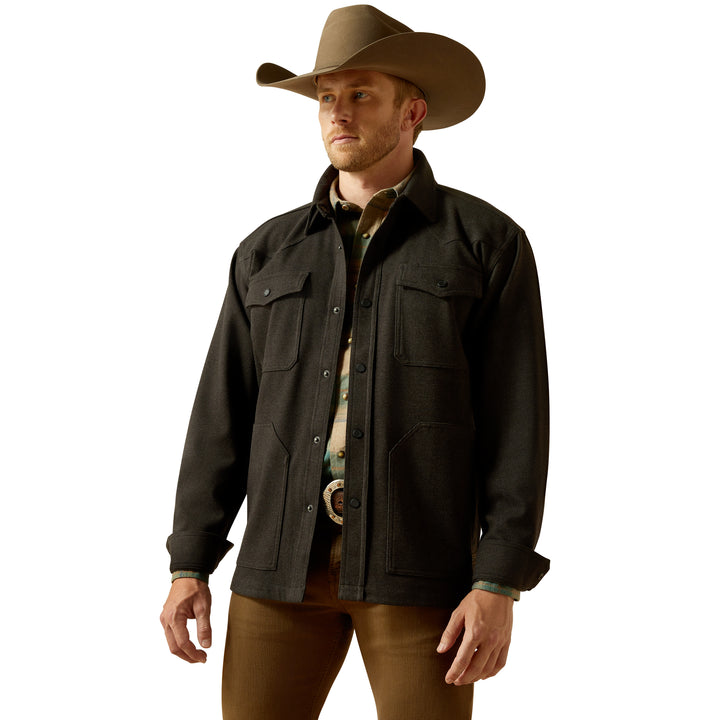 Ariat Mens Black Cattleman Shirt Jacket