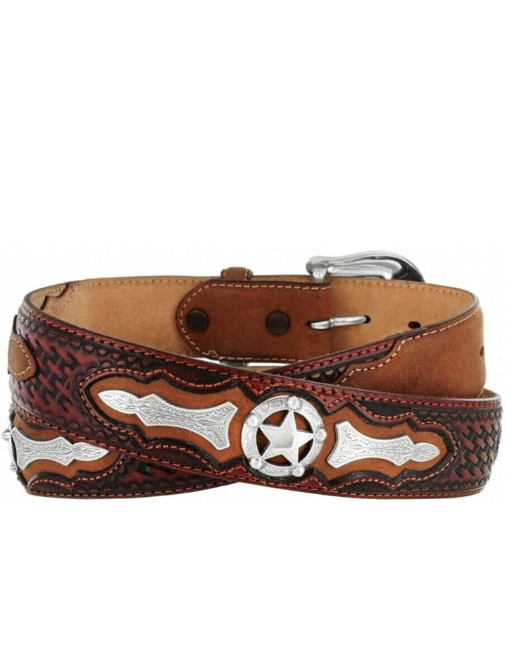Justin Mens Brown Odessa Star Belt