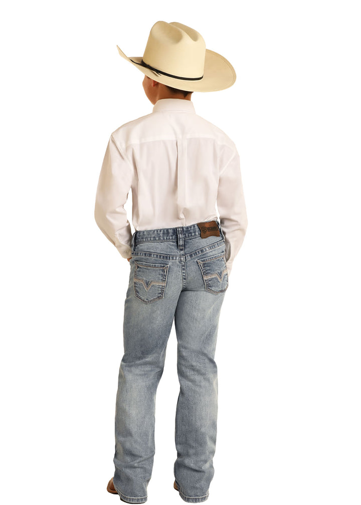 Kids Panhandle Slim Light Wash Rock N Roll Cowboy Jeans