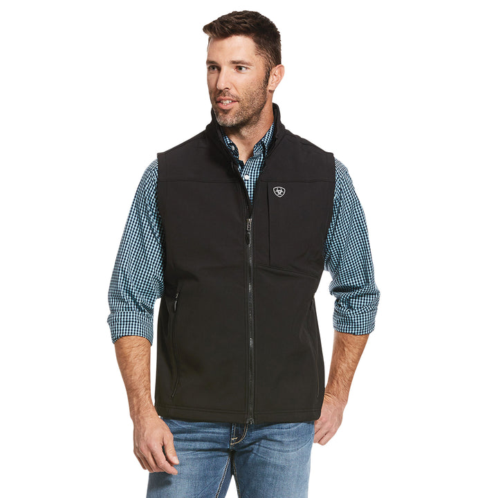 Ariat Mens Logo Softshell Black Vest