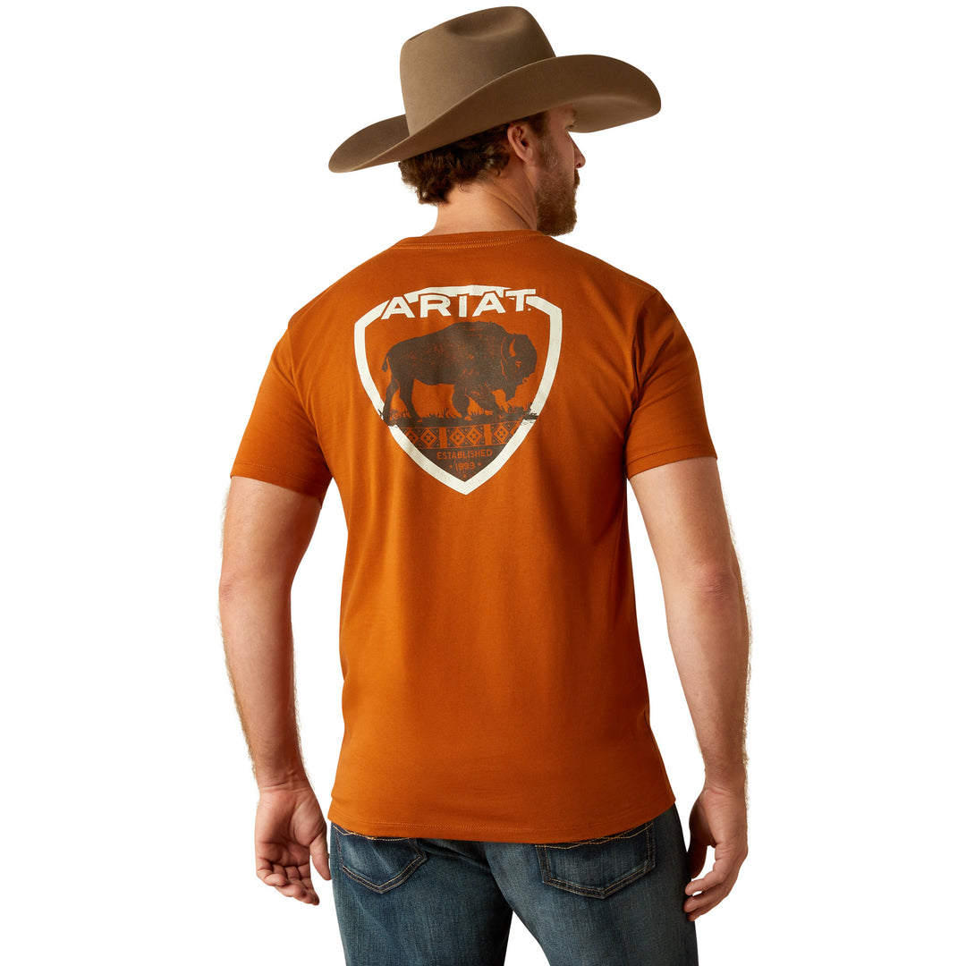 Ariat Mens Burnt Orange Buffalo West T-Shirt