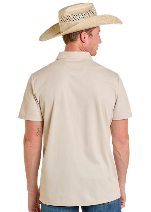 Panhandle Mens Natural Border Polo