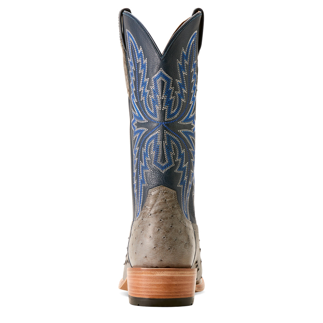 Ariat Mens Futurity Relentless Grey Full Quill Ostrich Boots