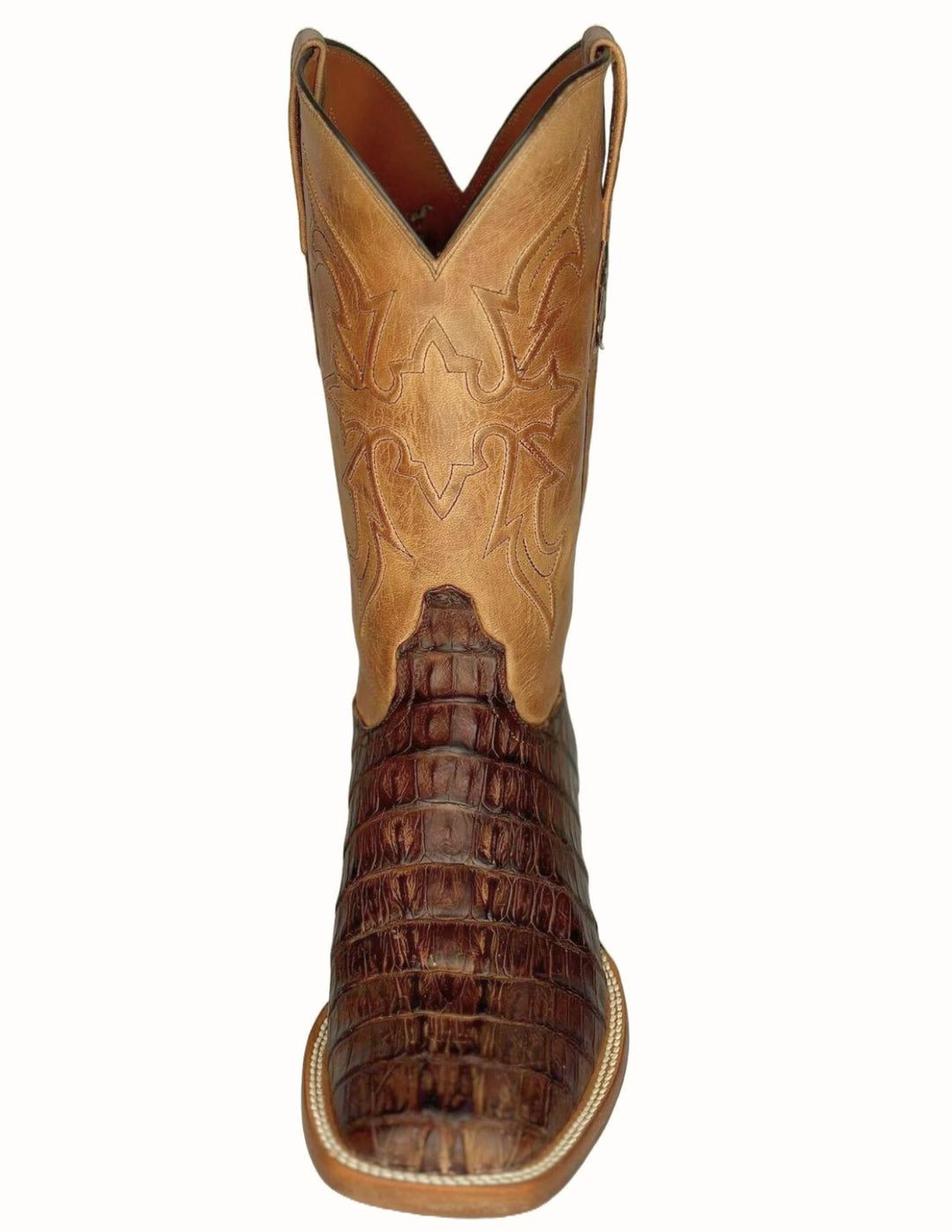 Black Jack Mens The Jack Burnished Brandy Caiman Tail Boots