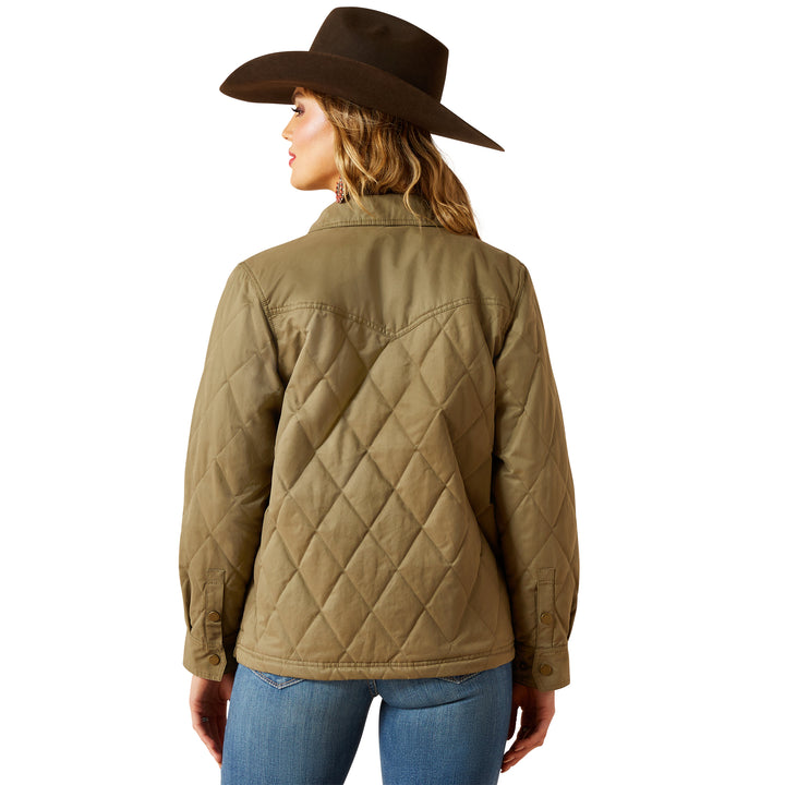 Ariat Womens Dusky Green Grizzly Quilted Barn Jacket