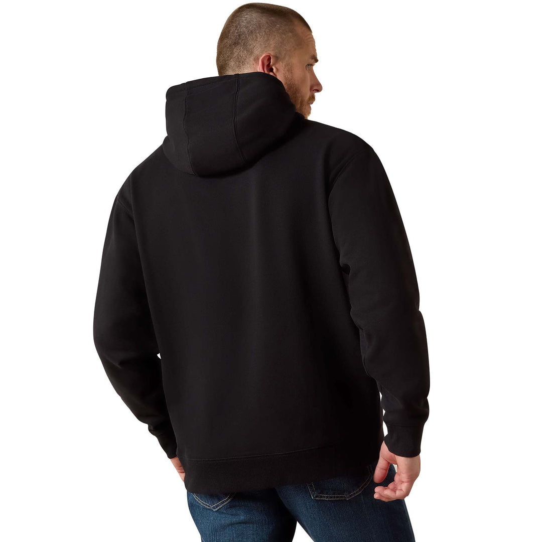 Ariat Mens Black Ariat Embossed Logo Hoodie