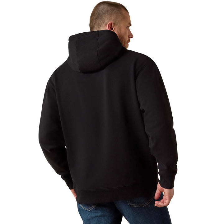Ariat Mens Black Ariat Embossed Logo Hoodie