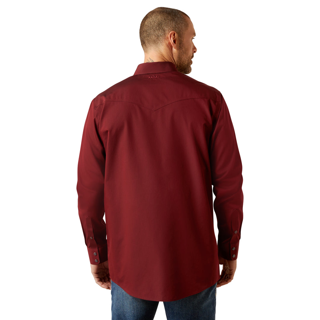 Ariat Mens Wrinkle Free Pinpoint Oxford Fitted Snap Shirt