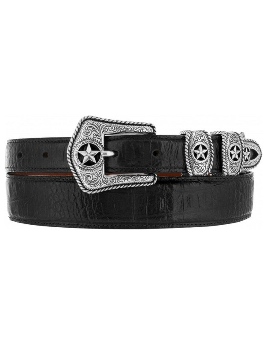 Tony Lama Mens Country Croc Black Belt