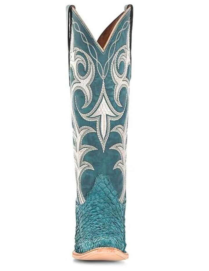 Circle G Womens Turquoise Fish Tall Top Boots