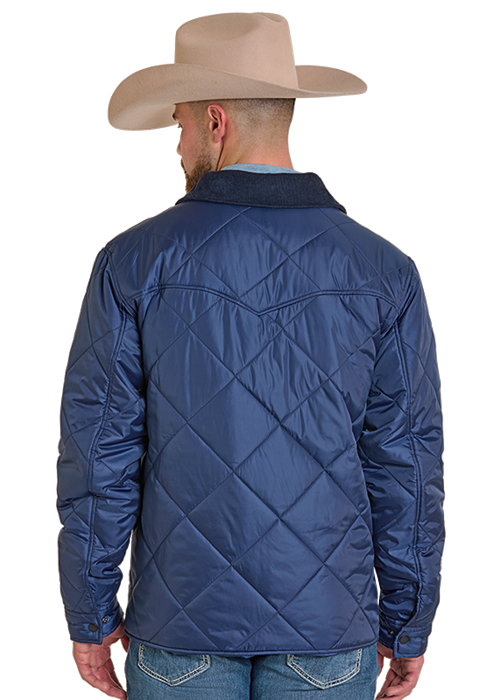 Panhandle Mens Navy Quilted Puffer Coat