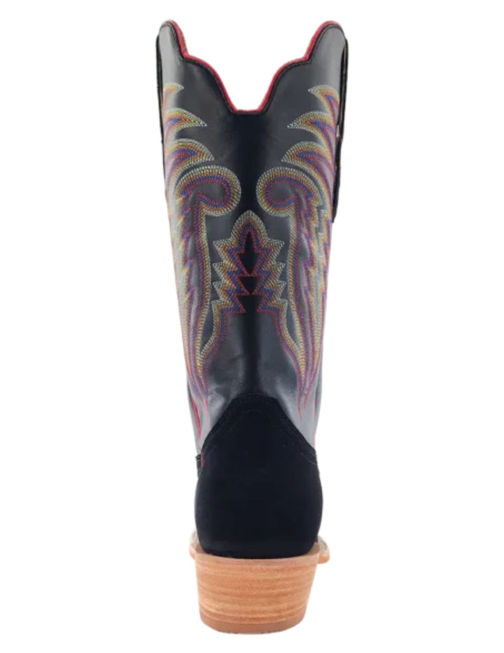 R. Watson Mens Black Roughout Boots