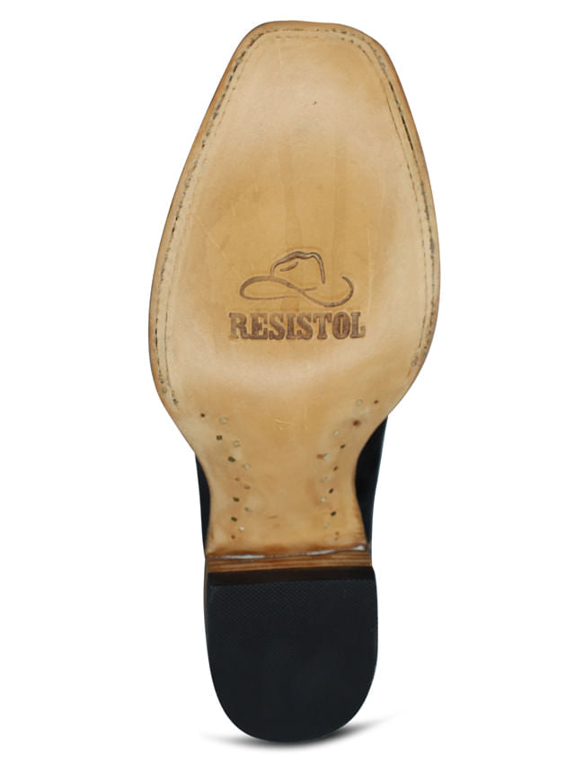 Resistol Mens Black Smooth Ostrich Boots