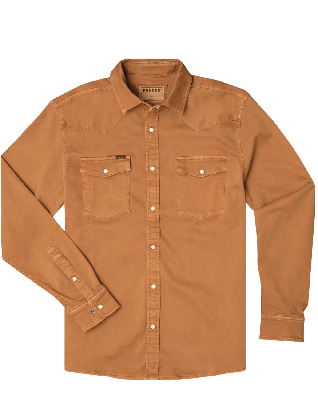 Poncho Mens The Darrell Orange Denim Shirt – Texas Boot Company