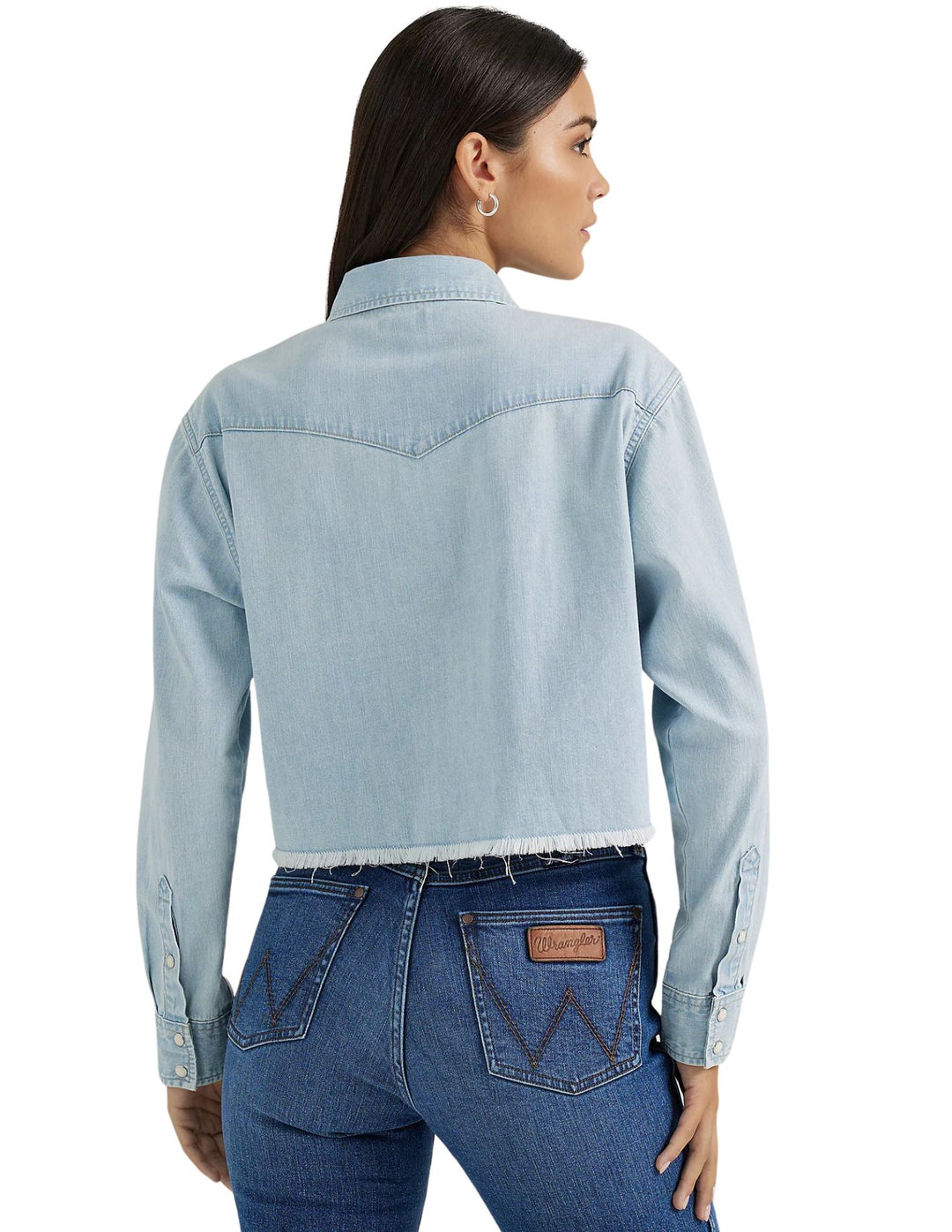 Wrangler Womens Cut-Off Denim Shirt