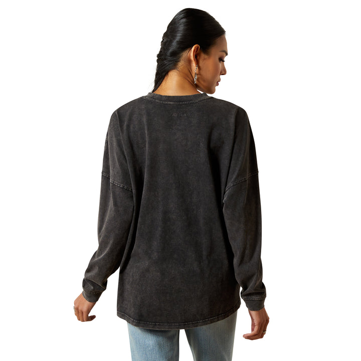 Ariat Womens Canvas Oversized Long Sleeve T-Shirt