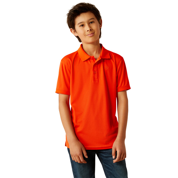 Ariat Boys Bright Orange TEK Polo