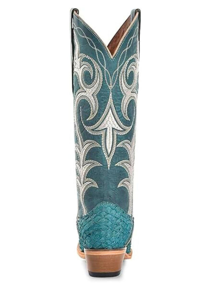 Circle G Womens Turquoise Fish Tall Top Boots