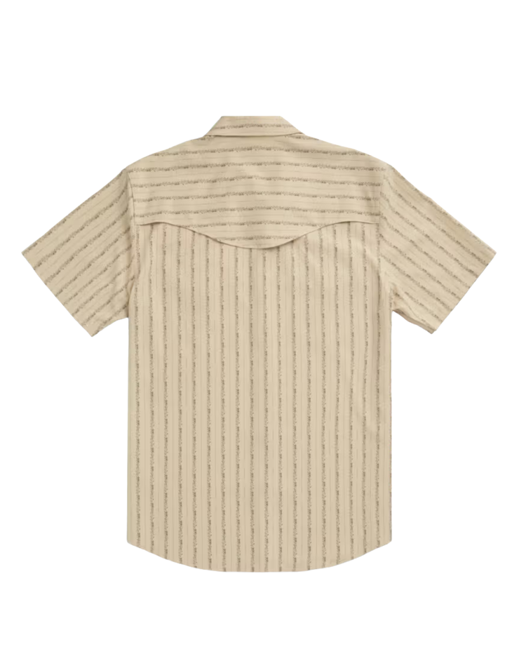 Tecovas Mens Sandstone Performance Western Short Sleeve Pearl Snap Shirt