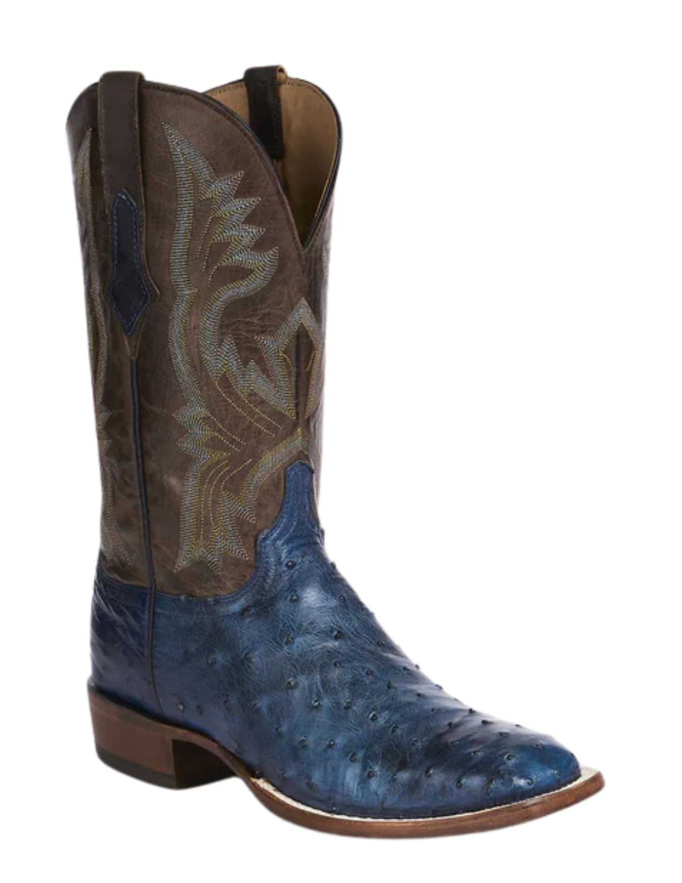 Lucchese navy blue boots best sale